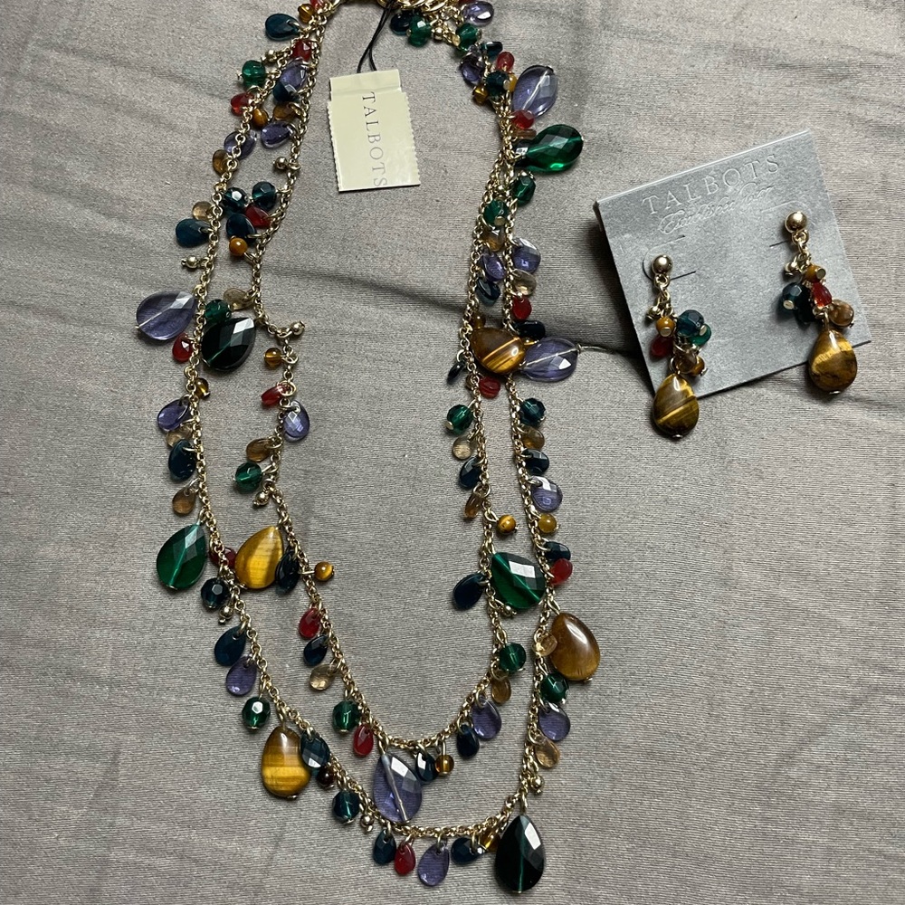 Talbots necklace and earring set